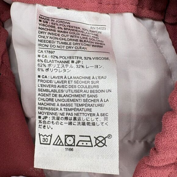 Banana Republic Suit Pants Women's Santa Fe Red Size X Small Pull On Drawstring - Picture 9 of 9